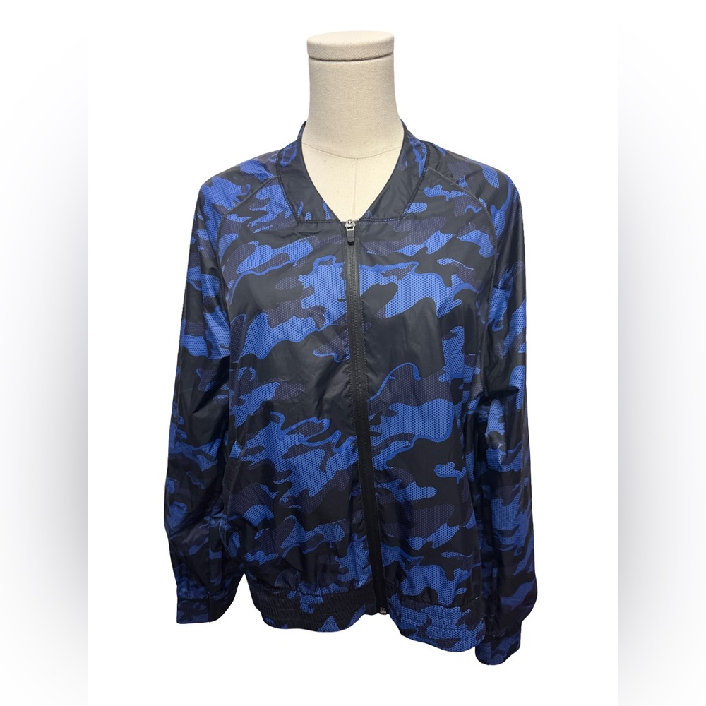 IVY PARK Blue and Black Camo Bomber Jacket - size L
